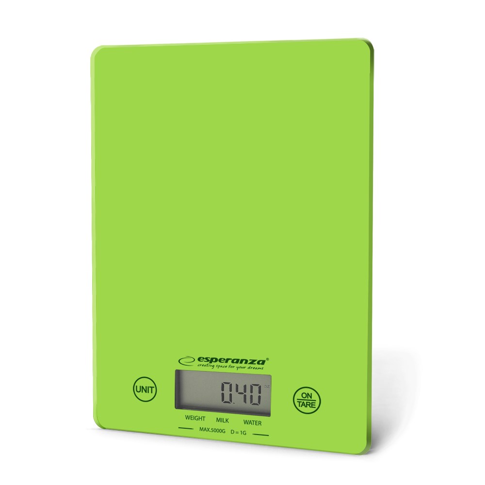 Esperanza EKS002G Kitchen Scale Electronic Kitchen Scale Green Yellow Countertop Rectangle