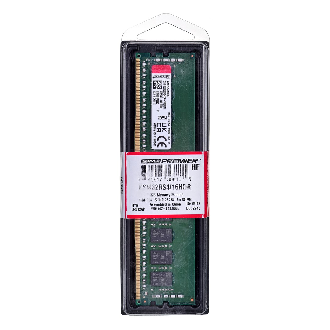 Kingston Technology KSM32RS4/16HDR memory module 16 GB 1 x 16 GB DDR4 288-pin DIMM ECC