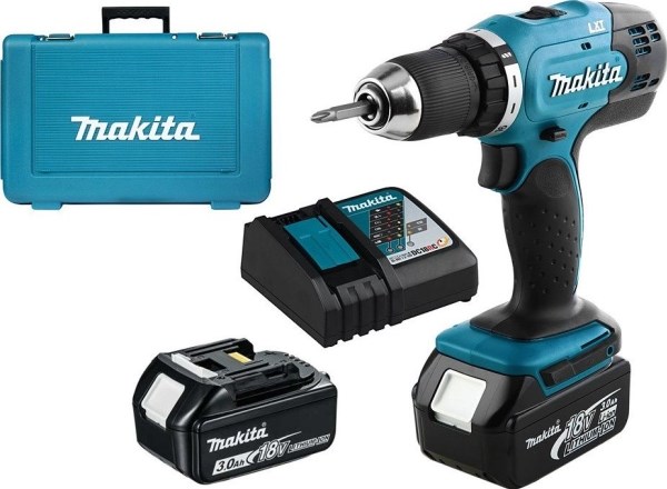 Makita DDF453RFE Drill Black Blue 1.6 Kg