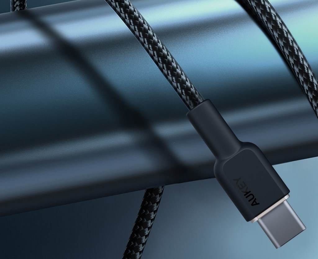 AUKEY CB-NCC1 USB-C Type-C Power Delivery PD 60W 3A 1m Nylon Black