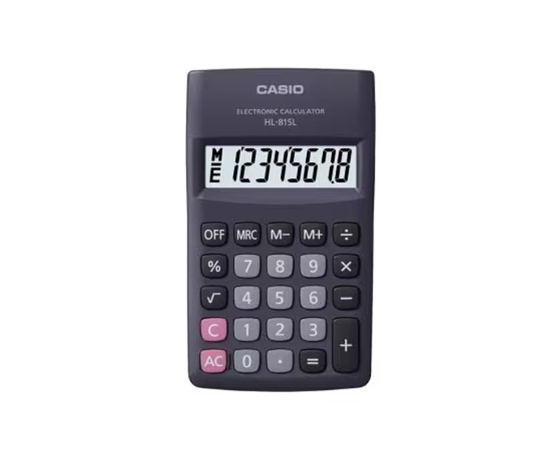 CASIO HL-815L-BK BOX Pocket Calculator 8-Digit 69.5x118mm Black
