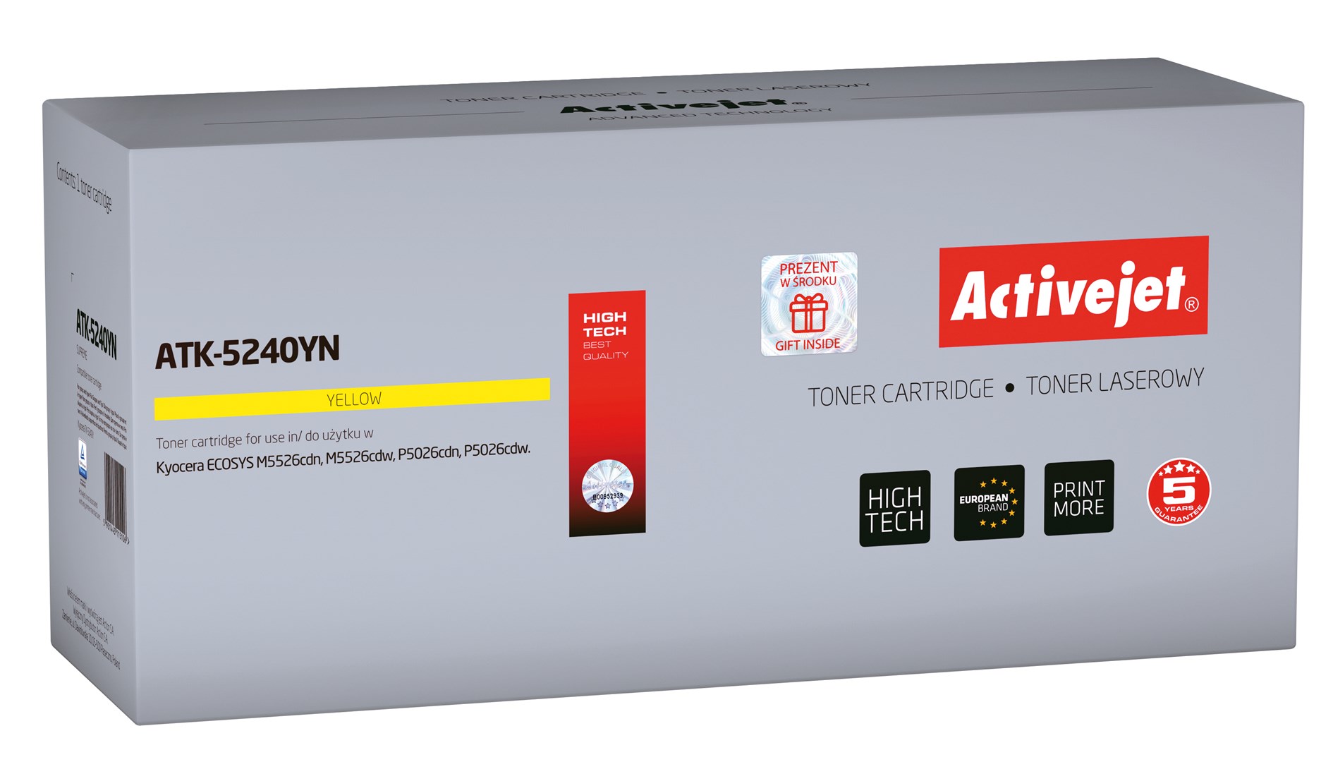 Activejet ATK-5240YN toner (replacement for Kyocera TK-5240Y; Supreme; 3000 pages; yellow)