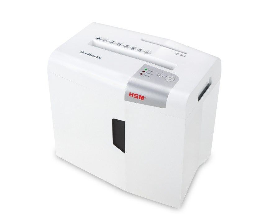 HSM Shredstar X5 Document Shredder 4.5 X 30 Mm Separate CD-Cutting Mechanism
