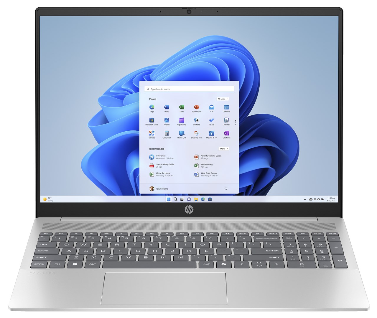 HP Pavilion 16-Af0006nw Intel Core Ultra 5 125U Laptop 40 6 Cm (16 ) 2K 16 GB LPDDR5-SDRAM 512 GB SSD Wi-Fi 6E (802.11ax) Windows 11 Home Silver