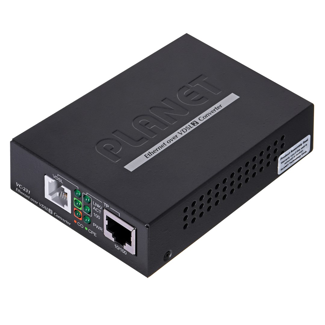 PLANET VC-231G network media converter 1000 Mbit/s Black