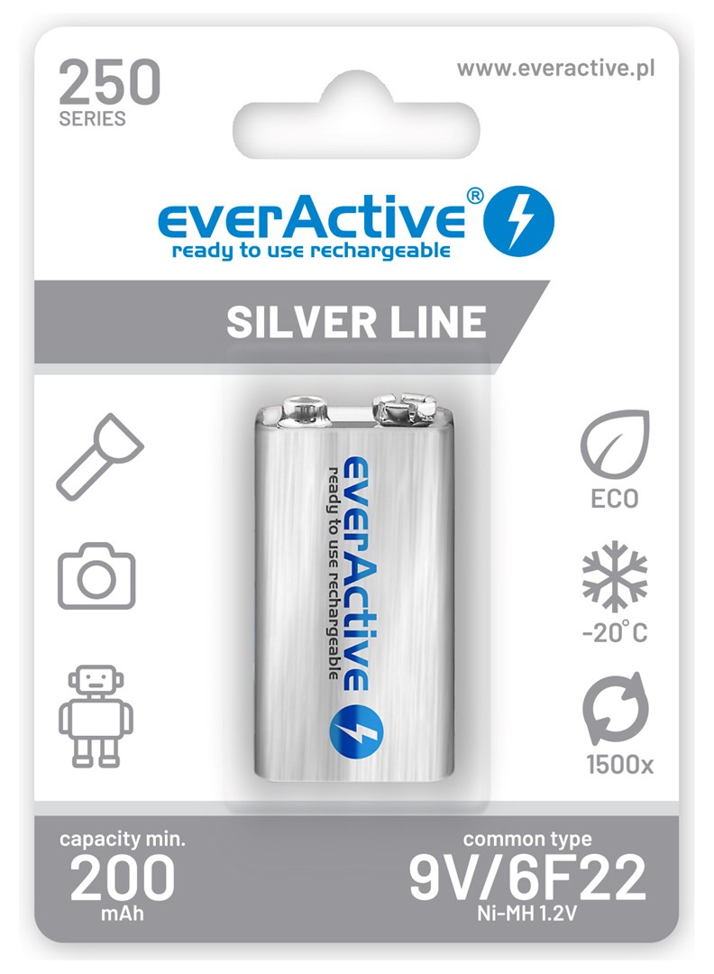Everactive EVHRL22-250 household battery Rechargeable battery 9V Nickel-Metal Hydride (NiMH)