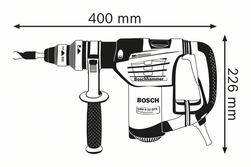Bosch 0 611 332 101 Rotary Hammer 900 W 800 RPM