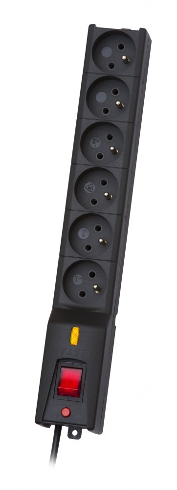 LESTAR 1966004697 Black 6 AC Outlet(S) 230 V 5 M