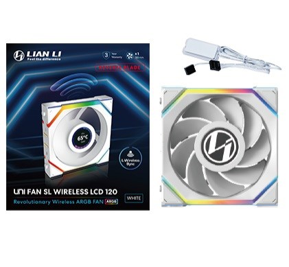 Lian Li UNI FAN SL Wireless LCD 120 Reverse Blade Computer case 12 cm White 1 pc(s)