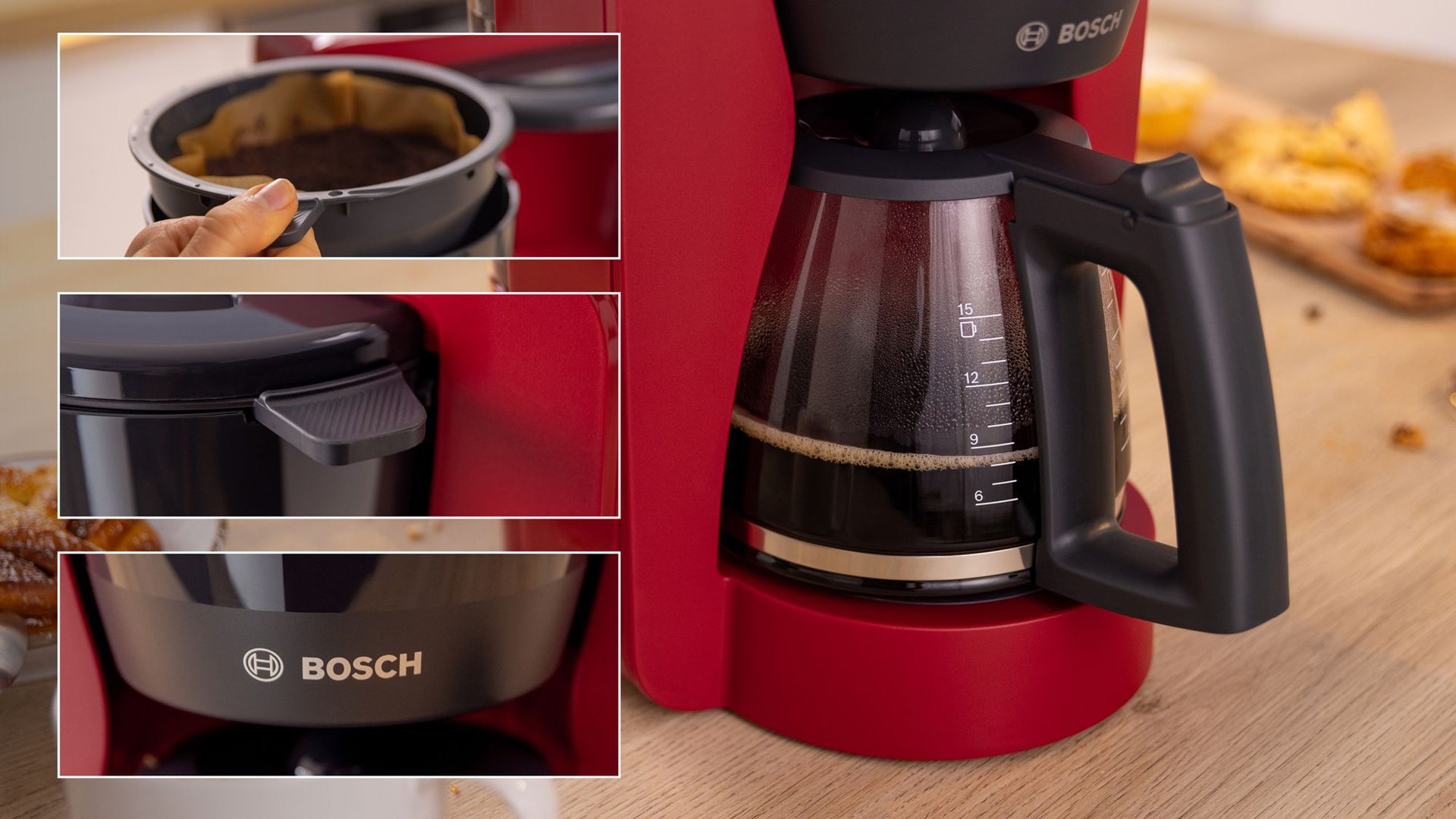 Bosch TKA3M134 Coffee Maker Manual Drip Coffee Maker 1.4 L