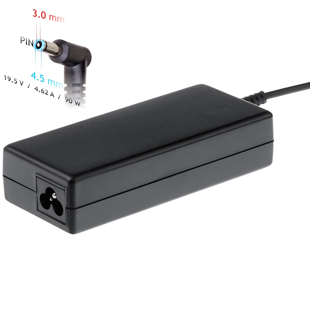 Akyga Notebook Power Adapter AK-ND-26 19.5V/4.62A 90W 4.5x3.0 Mm Pin HP Power Adapter/Inverter Indoor Black