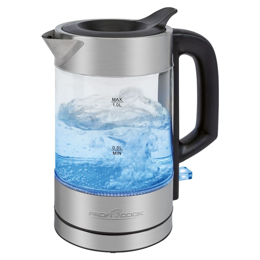 ProfiCook PC-WKS 1229 G Electric Kettle 1 L 1600 W Stainless Steel Transparent
