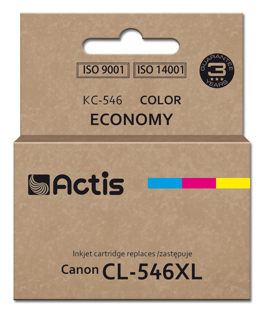 Actis KH-303BKR ink for Canon printer, replacement Canon PG-545XL; Supreme; 15 ml; 180 pages; red, blue, yellow.