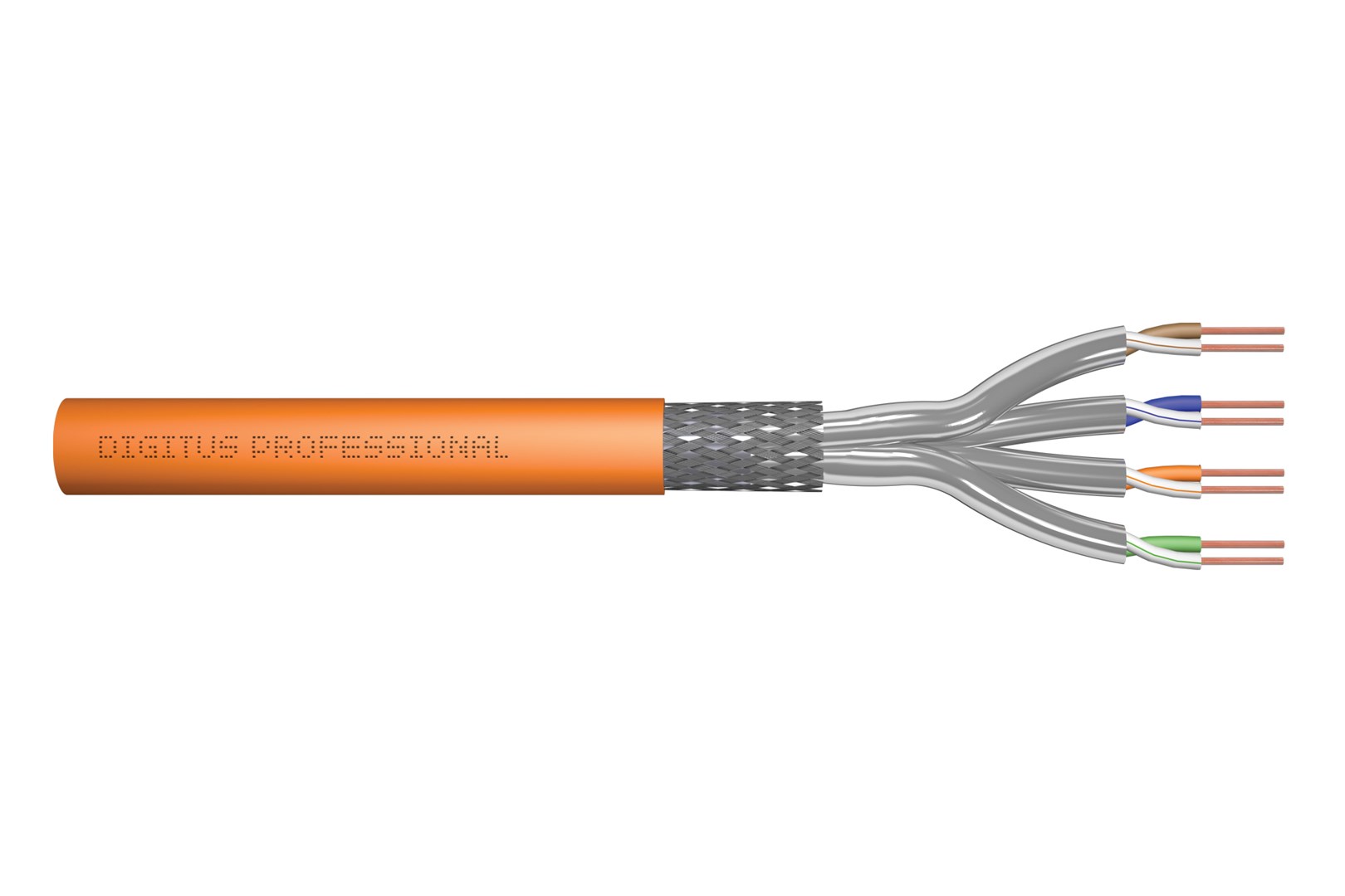 CAT 7 S/FTP data cable - installation cable, 1000 m, simplex, Dca-s2, d1, a1