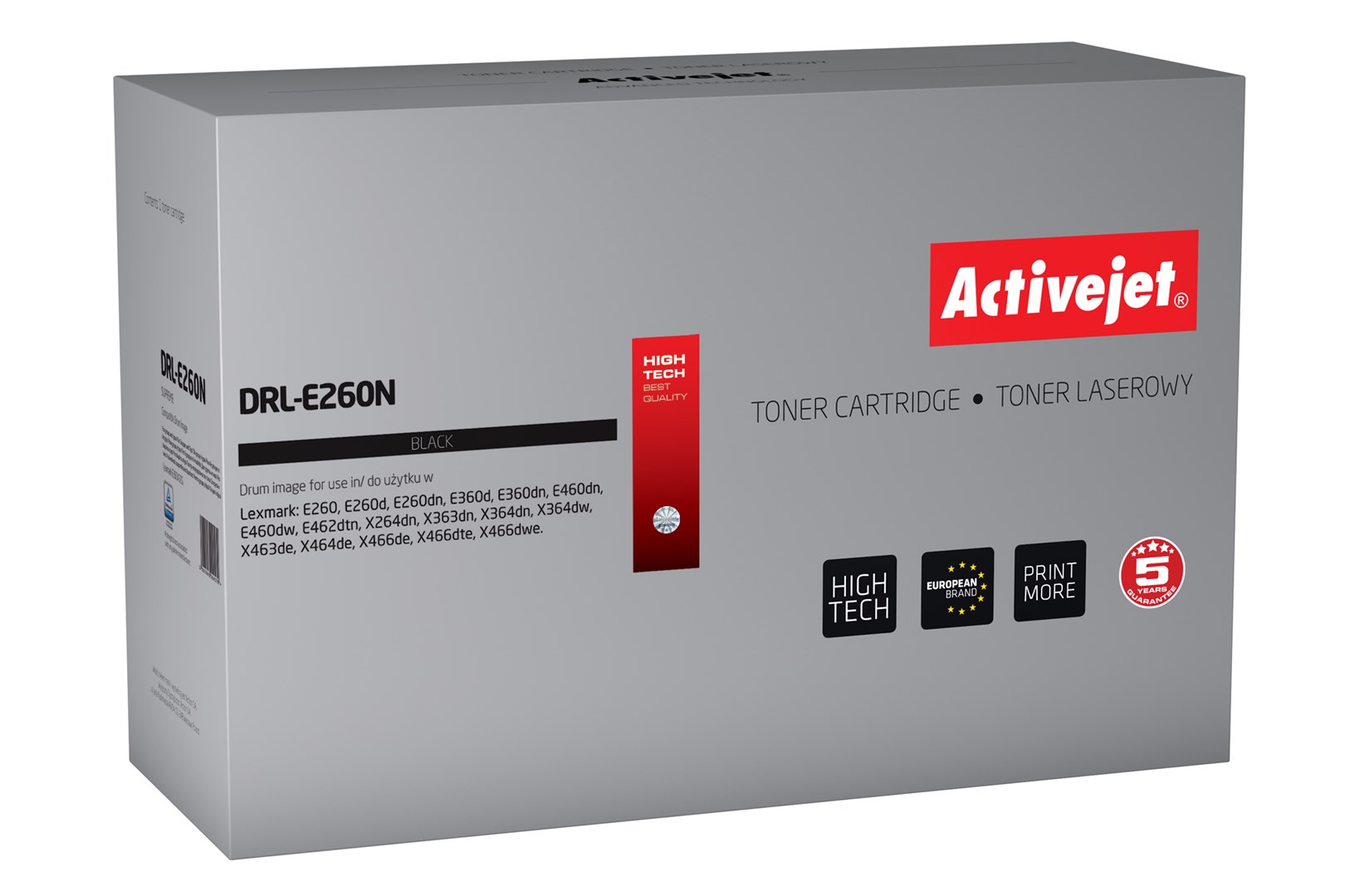 Activejet DRL-E260N drum (replacement for Lexmark E260X22G; Supreme; 30000 pages; black)
