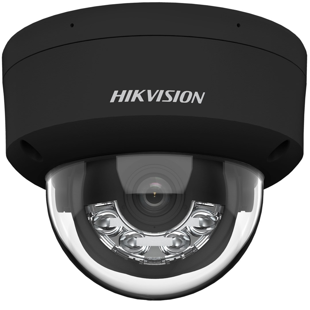 Hikvision Pro Series With AcuSense DS-2CD2163G2-LIS2U(2.8MM)(BLACK) Security Camera Dome IP Security Camera Indoor Outdoor 3200 X 1800 Pixels Ceiling/Wall