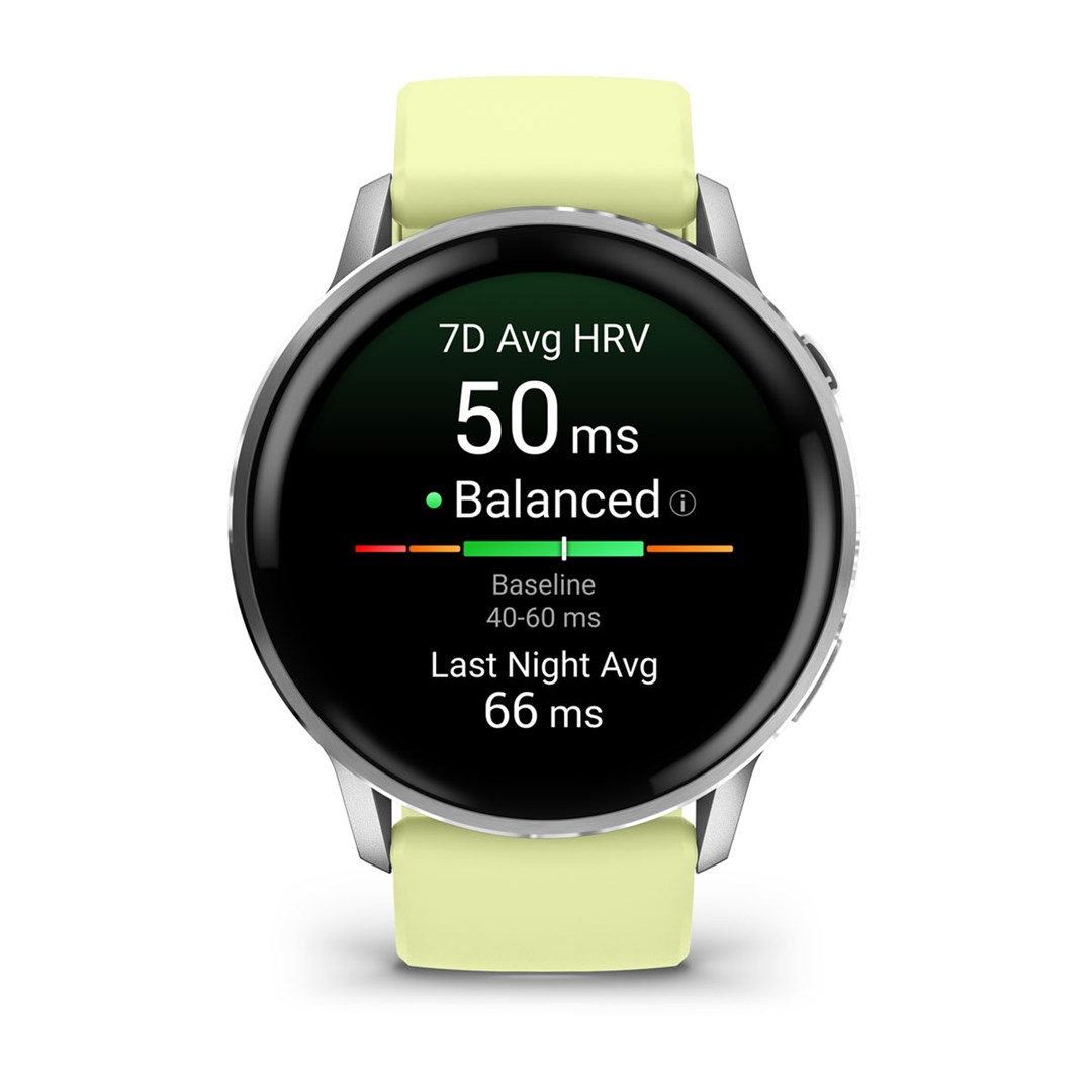 Garmin Venu 4 45mm Gray/Silver/Lemon Silicone Band