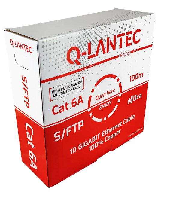 Q-LANTEC S/FTP Cat.6A Network Cable Twisted Pair LSOH