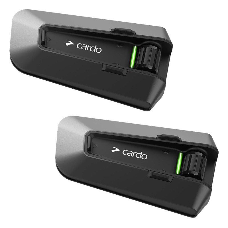 Cardo PT200101 Motorcycle Intercom 2 Channels 1600 M Black