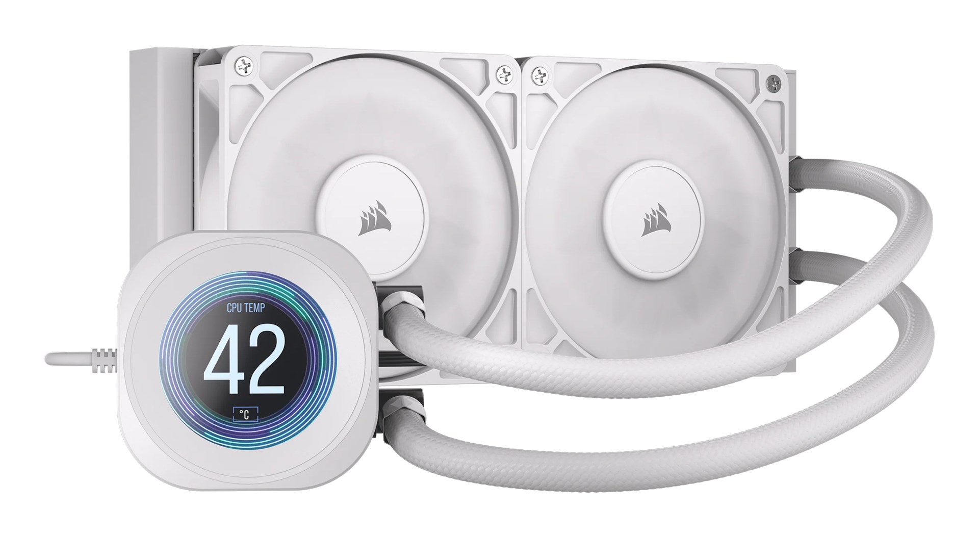 Corsair Nautilus 240 RS LCD Processor All-in-one liquid cooler 12 cm White 1 pc(s)