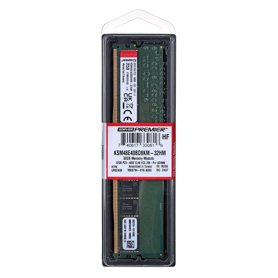 Kingston Technology KSM48E40BD8KM-32HM memory module 32 GB 1 x 32 GB DDR5 288-pin DIMM