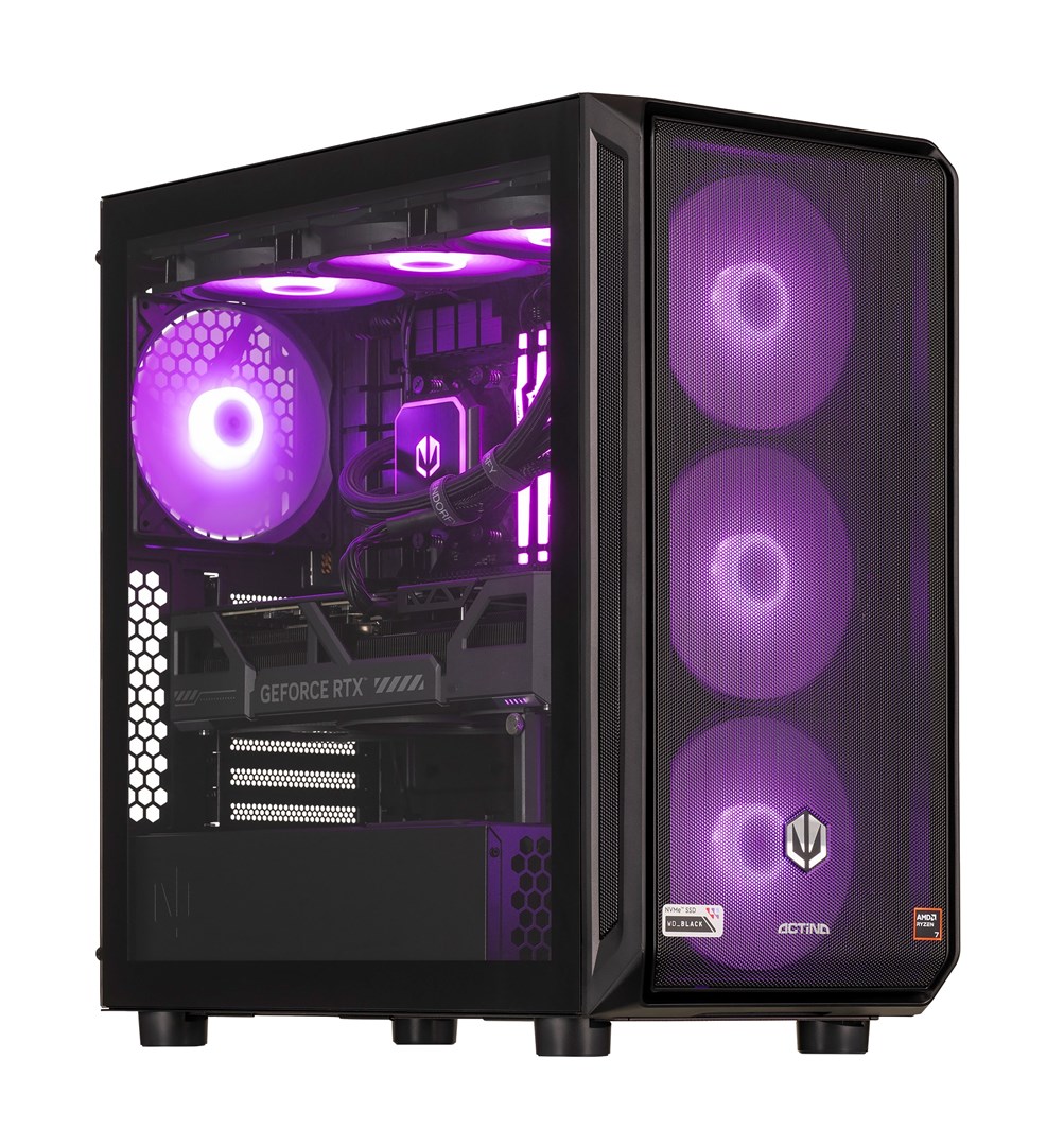 Actina 5901443411949 PC AMD Ryzen™ 7 7800X3D 32 GB DDR5-SDRAM 2 TB SSD NVIDIA GeForce RTX 5080 Windows 11 Home Midi Tower Black