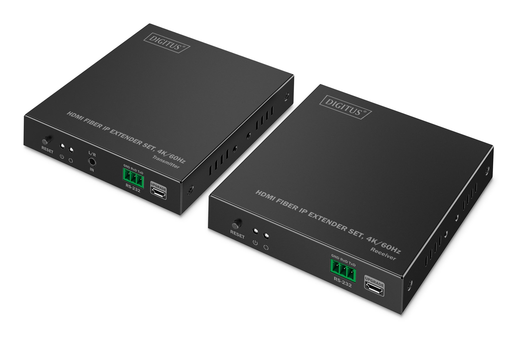 DIGITUS Extender Set HDMI Fiber IP 4K/60Hz Black