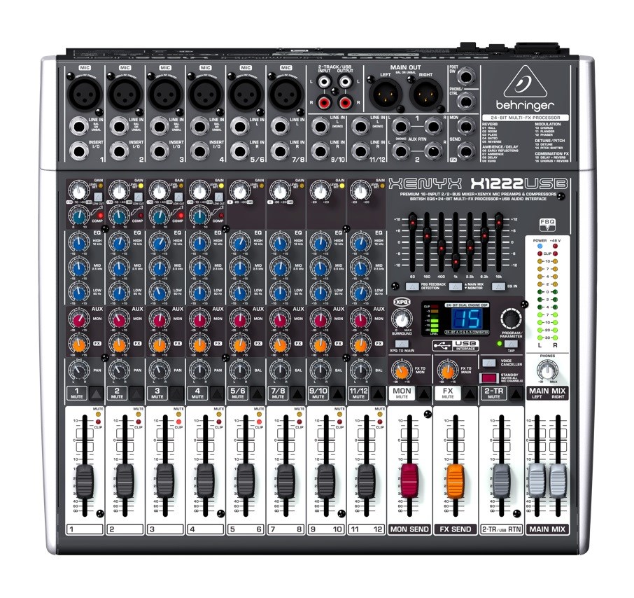 Behringer X1222USB Audio Mixer 4 Channels