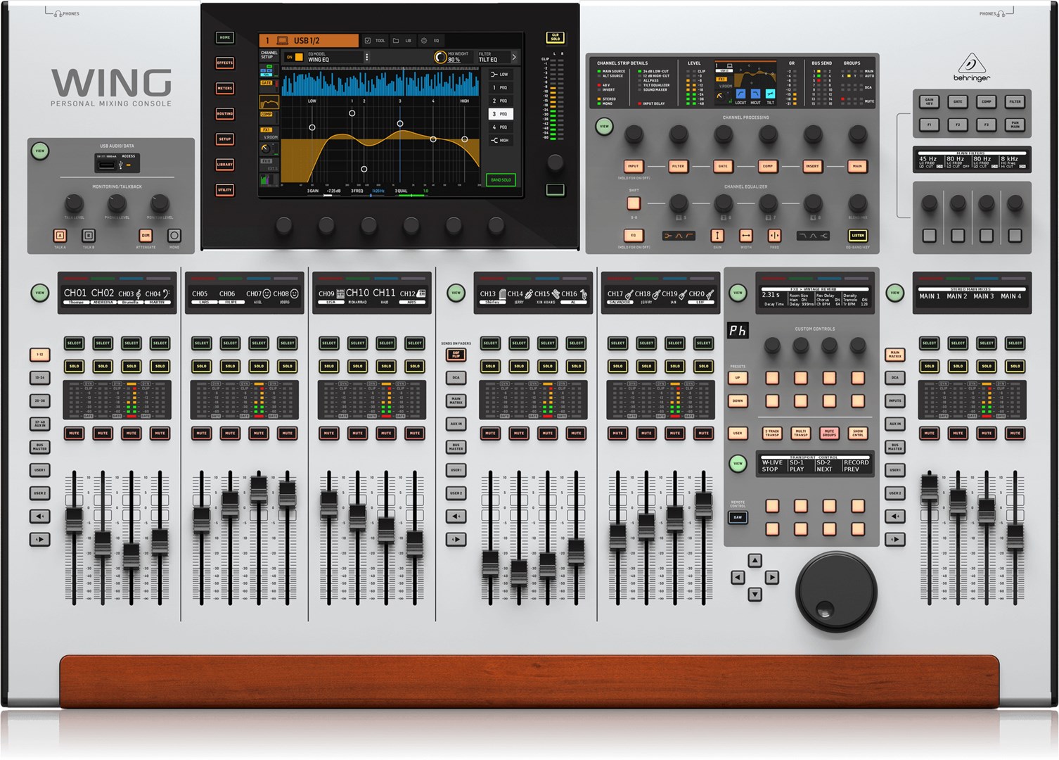 Behringer WING Audio Mixer 48 Channels 10 - 20000 Hz Silver