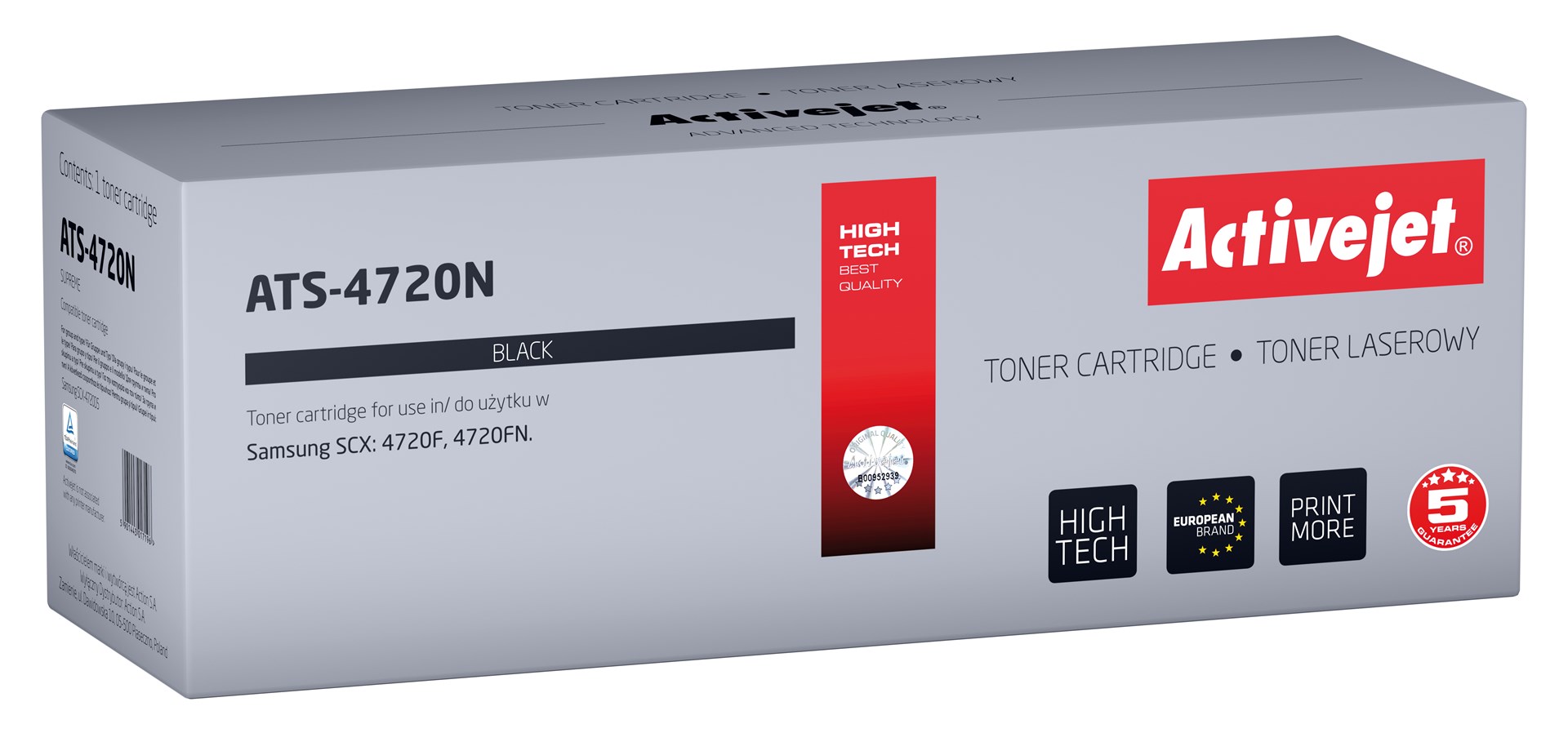 Activejet ATS-4720N toner (replacement for Samsung SCX-4720D5; Supreme; 5000 pages; black)