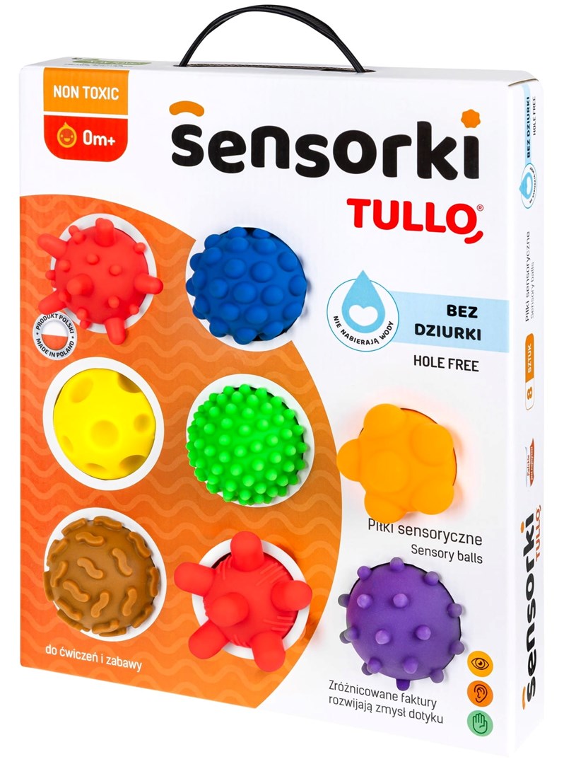 Sensory Balls Without Holes TULLO 8 Pcs