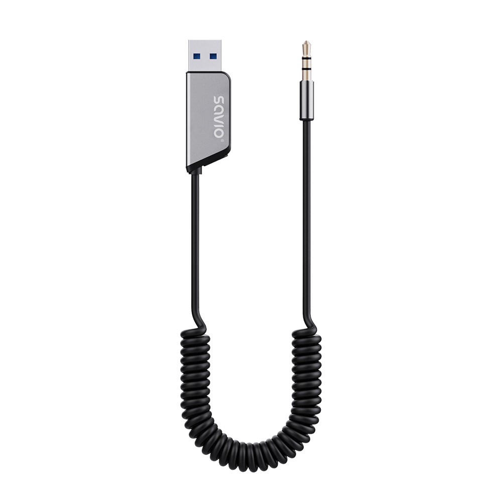Savio TR-16 Transmitter AUX Adapter With Hands-Free Function Bluetooth 5.3 Google Assistant/Siri