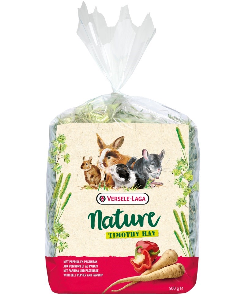 VERSELE LAGA Nature Timothy Hay With Peppers And Parsnips - 500 G