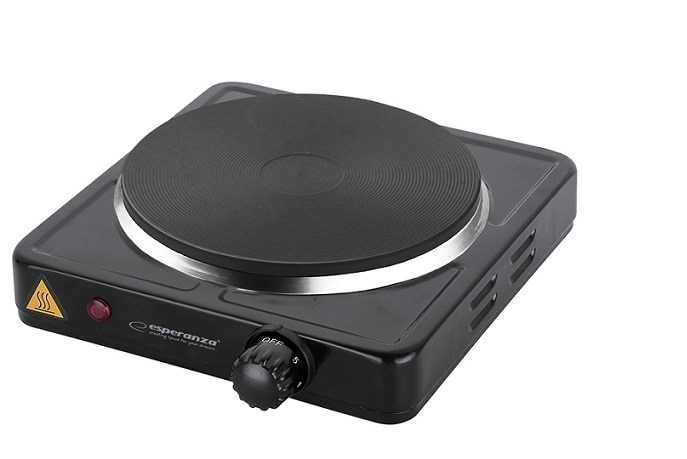 Esperanza EKH002K Hob Black Countertop Sealed Plate 1 Zone(S)