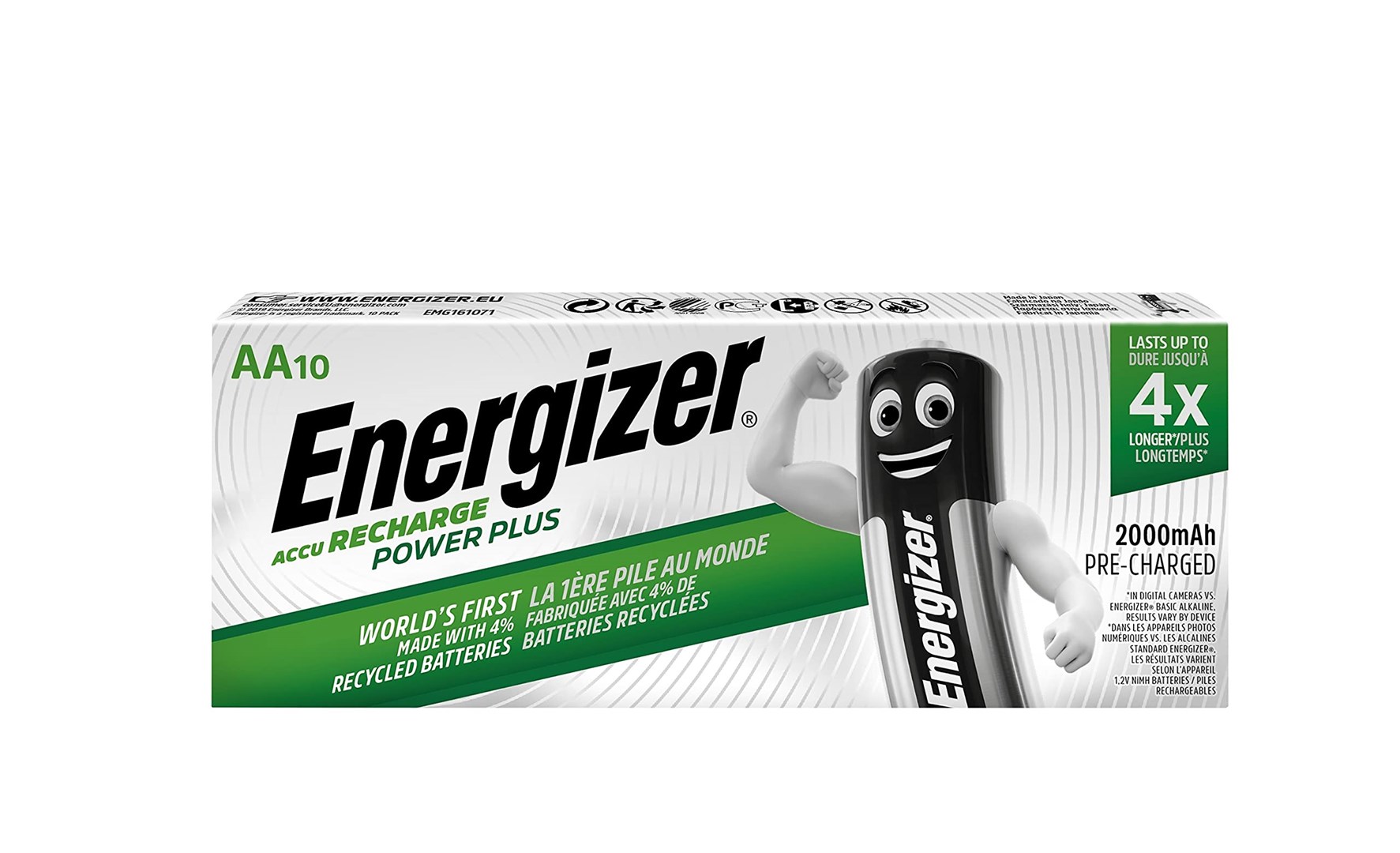 Energizer Power Plus HR6 2000mAh Mignon AA Battery 10er Karton
