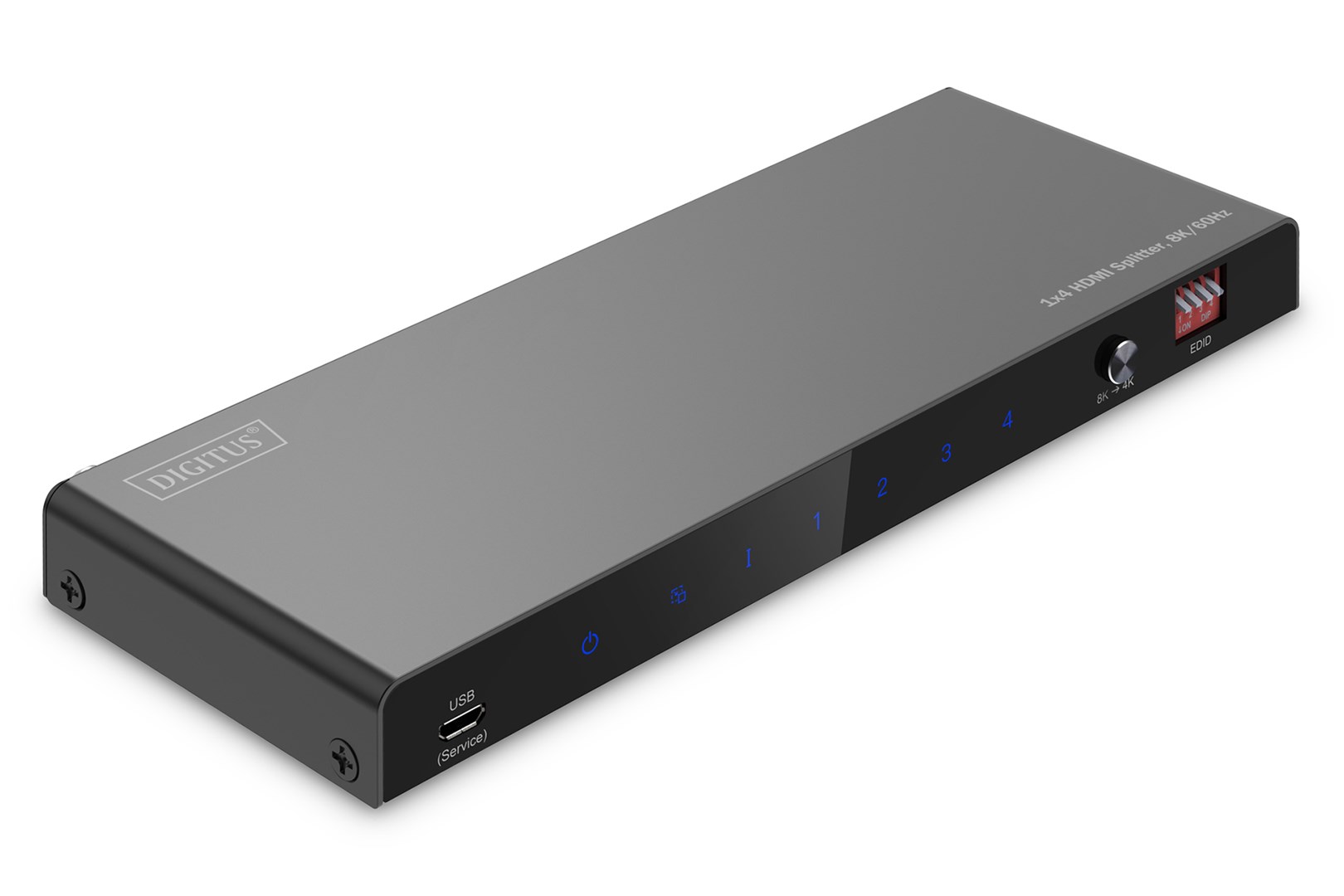 DIGITUS HDMI Splitter 1x4, 8K/60Hz, Toslink, Stereo, EDID