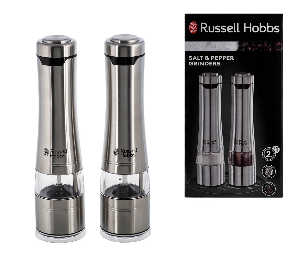 Russell Hobbs 23460-56 Seasoning Grinder Salt Pepper Grinder Set Stainless Steel
