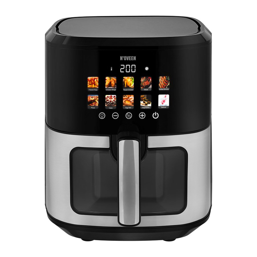 N'Oveen AF770 X-LINE Greaseless Deep Fat Fryer Black Silver