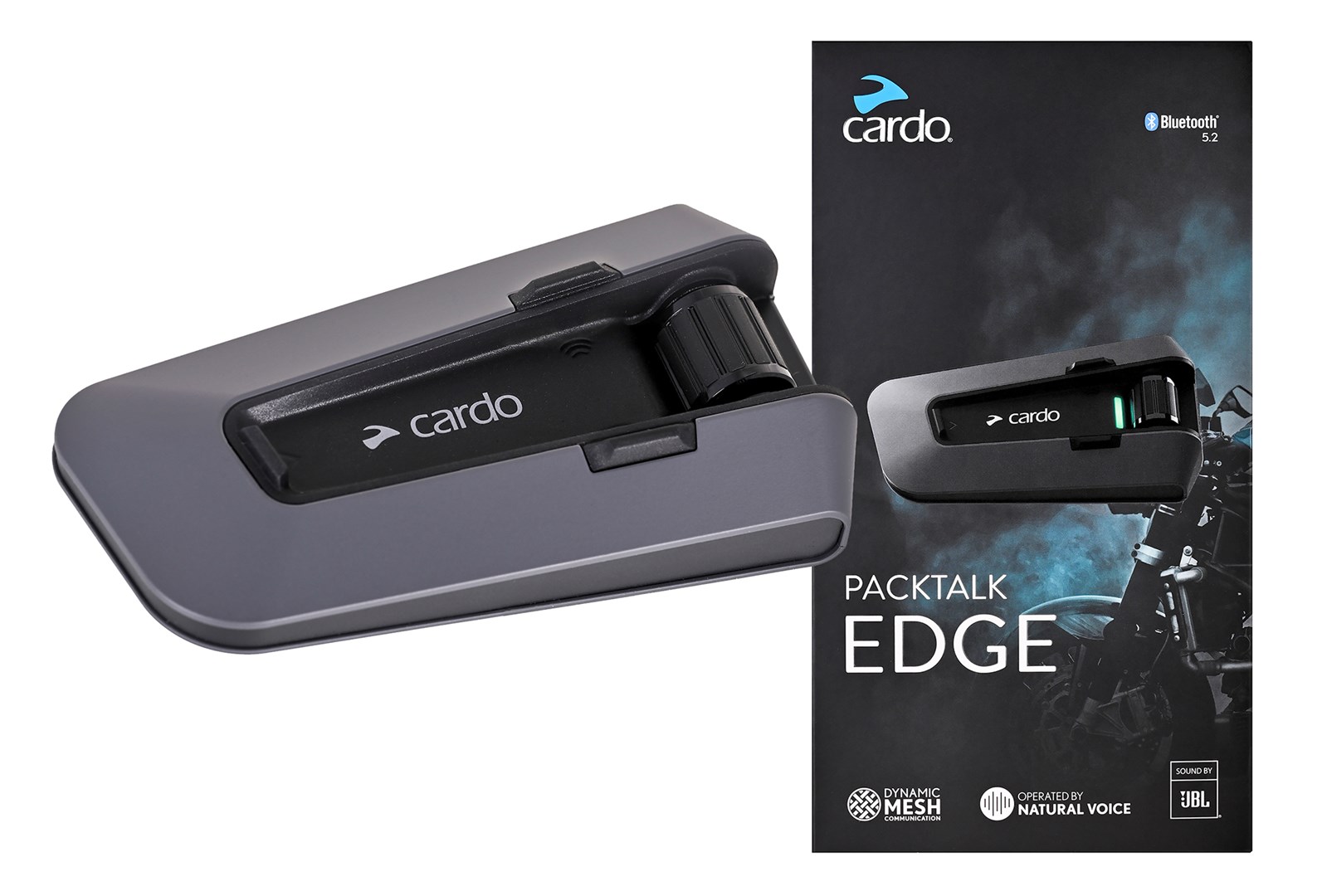 Cardo PT200001 Motorcycle Intercom 2 Channels 1600 M Black