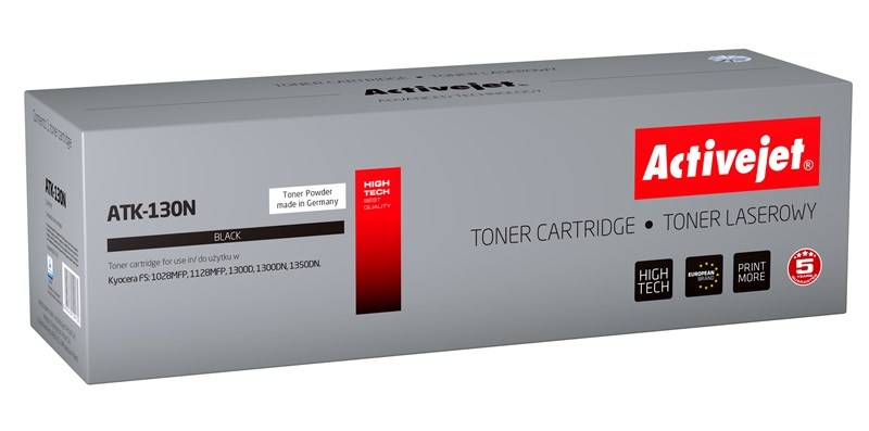 Activejet ATK-130N toner (replacement for Kyocera TK-130; Supreme; 7200 pages; black)