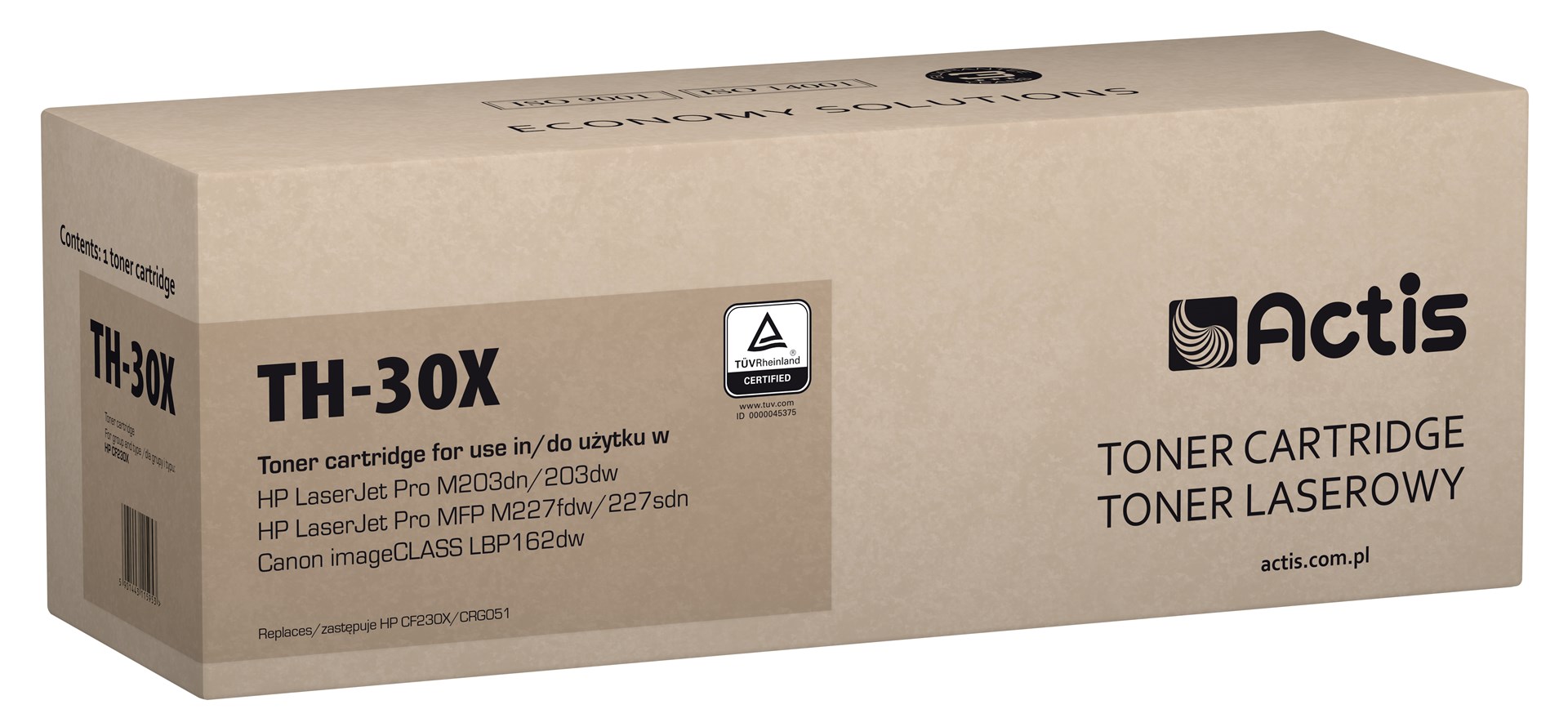Actis TH-30X toner (replacement for HP 30X CF230X; Standard; 3500 pages; black)
