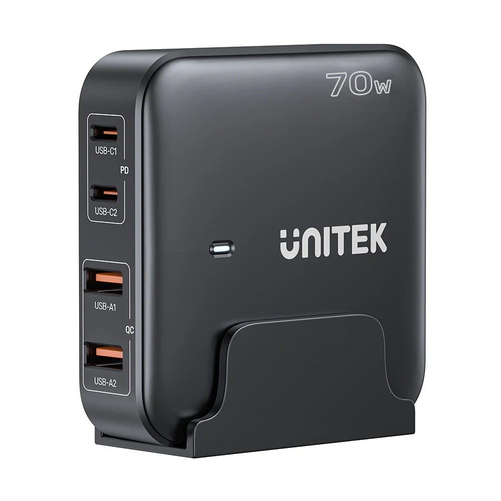 UNITEK P1228ABK01-EU mobile device charger Universal Black AC Fast charging Indoor