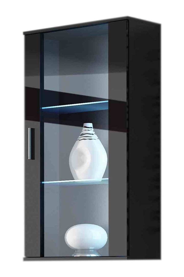Cama Hanging Display Cabinet SOHO Black/Black Gloss