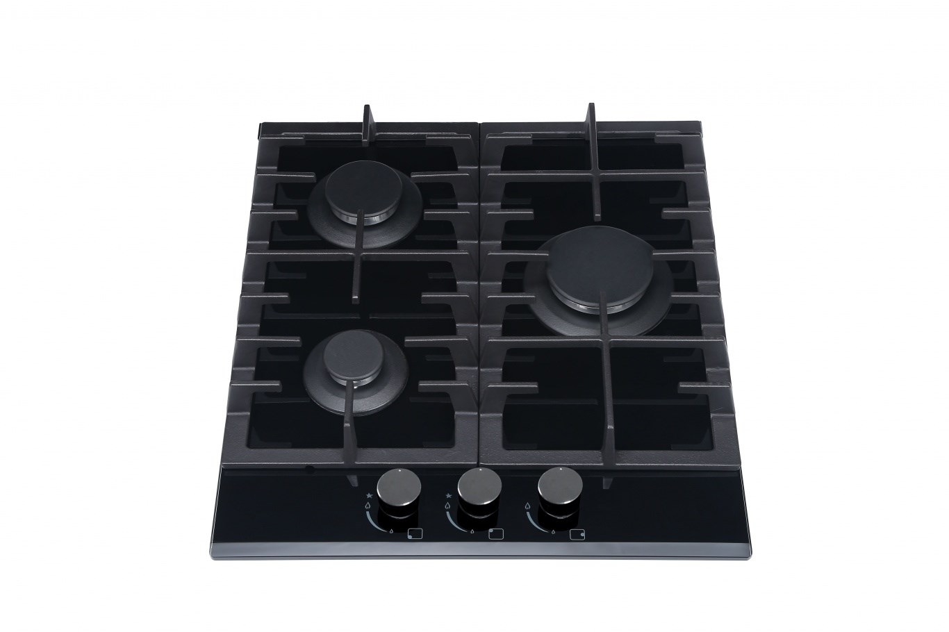 MPM 45-GMH-16 Black Built-In 45 Cm Gas 3 Zone(S)