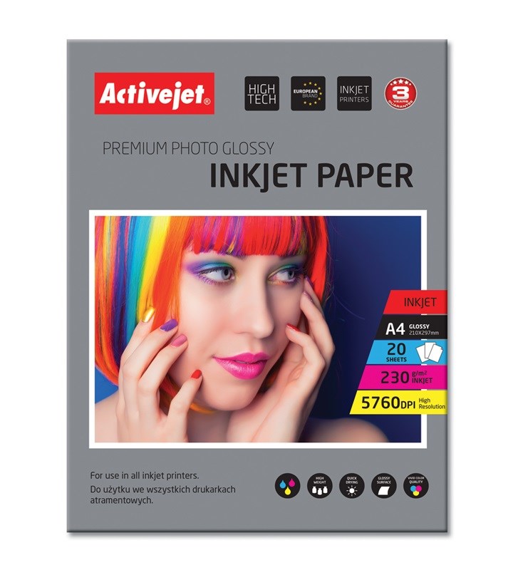Activejet AP4-230G20 Photo Paper A4 20 Sheets