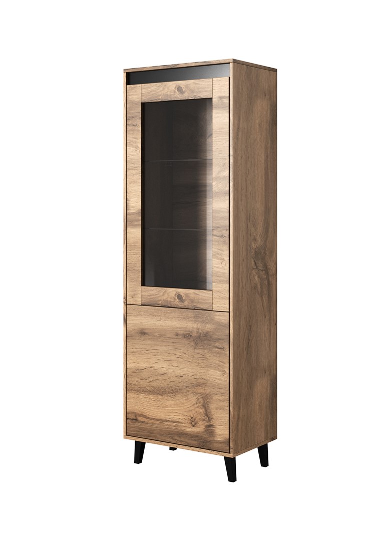 Cabinet NORD 60x38x182.5 Cm Oak Wotan/Anthracite