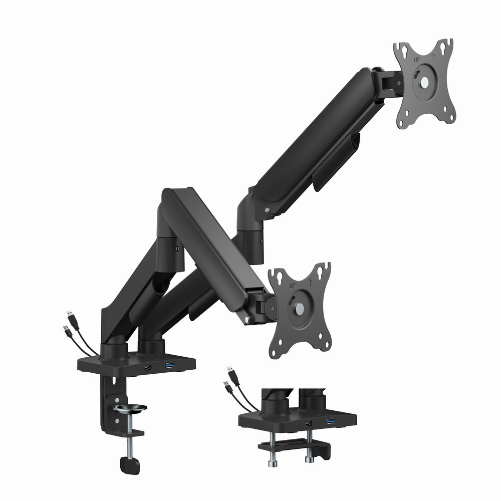 Gembird MA-DA2U-01 monitor mount / stand 81.3 cm (32") Desk Black