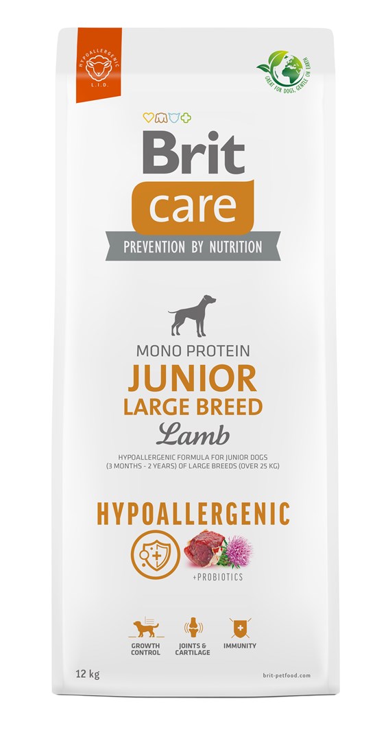 BRIT Care Hypoallergenic Junior Large Breed Lamb - Dry Dog Food - 12 Kg
