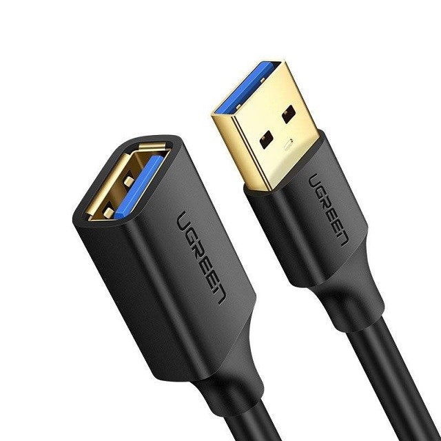 Ugreen Extension Cable Adapter USB 3.0 (Female) To USB 3.0 (Male) 2m (Black)