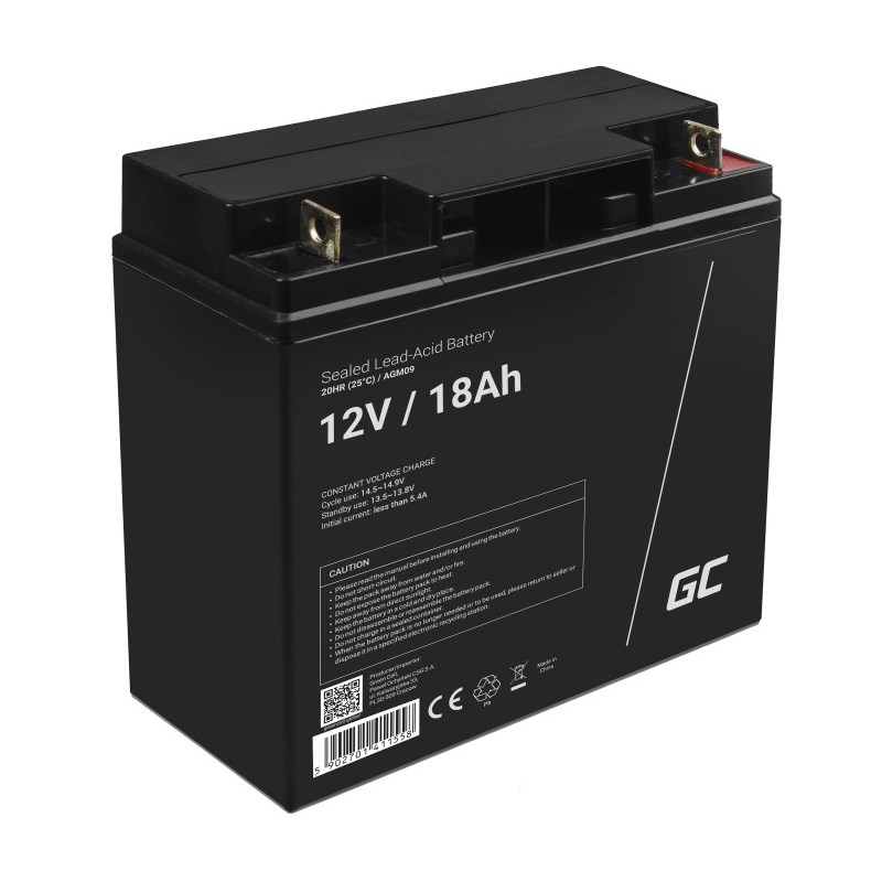 Green Cell Ersatzbatterie AGM09 12V/18Ah SLA